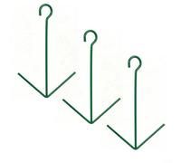 CWOQOCW 3 ganci per mangiatoie da esterno, in metallo, per birdwatching, resistenti alle intemperie, per fette d'arancia, decorazioni da giardino in oro e verde (verde)