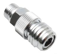 CWOQOCW Adattatore a sgancio rapido con filettatura 9/16 per giacca BCD e immersioni, raccordo push-and-lock in rame cromato, tono argento (anello di bloccaggio AD-07)