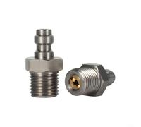 CWOQOCW Adattatore M12X1.25 in Acciaio Inox Quick Connect 8MM Pompa Aria Ricarica Raccordo Con Valvola di Sicurezza Per Sistema Ad Alta Pressione 40MPA (A)