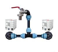 CWOQOCW Adattatore per serbatoio IBC per irrigazione da giardino, kit di attacco per tubo flessibile per una distribuzione efficiente dell'acqua (3/4")