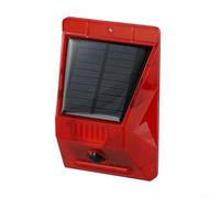 CWOQOCW Allarme con sensore di movimento a energia solare, sistema di sicurezza impermeabile IP65, rilevatore PIR per esterni, 120 dB, luce LED, telecomando per giardino, recinto, magazzino (A)