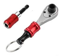 CWOQOCW Chiave a cricchetto compatta da 1/4", supporto magnetico a sgancio rapido, in acciaio al cromo vanadio, strumento manuale per riparazioni domestiche, interruttore a doppia direzione