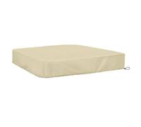 CWOQOCW Copertura per sabbiera da giardino, quadrata, impermeabile, con bordo elastico, per area giochi per bambini, beige (120 x 120 x 20 cm)