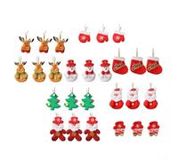 CWOQOCW Decorazioni natalizie in tessuto non tessuto per albero di Natale, rosso, verde, bianco, decorazioni da appendere, Babbo Natale, pupazzo di neve, renna, decorazioni per le vacanze (30