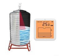 CWOQOCW Indicatore di livello del serbatoio dell'acqua multifunzionale Display digitale Monitor retroilluminato Gamma 1-5m Allarme Alto Basso Trasmissione 100 Meter
