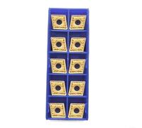 CWOQOCW Inserti di tornitura del carburo dell'oro 10pcs, strumenti di tornitura del carburo per l'acciaio e le parti dell'acciaio inossidabile che elaborano CNMG 432 -MA CNMG120408 -MA