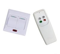 CWOQOCW Interruttore silenzioso a infrarossi per illuminazione telecomandata, rilevamento ad alta sensibilità, AC220 V, 1000 W, carico bianco, pannello 86 x 86 mm (2 Wey)