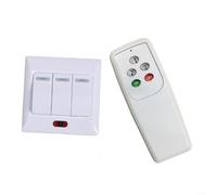 CWOQOCW Interruttore silenzioso a infrarossi per illuminazione telecomandata, rilevamento ad alta sensibilità, AC220 V, 1000 W, carico bianco, pannello 86 x 86 mm (3 Wey)