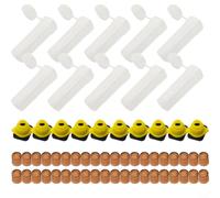 CWOQOCW Kit completo per allevamento ape regina con scatola raccogliere, plastica per apicoltura strumenti per innestare la deposizione delle uova, include 100 tazze cellulari e 10 gabbie