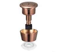 CWOQOCW Kit di pulsanti per WC a doppio scarico, con finitura in ottone spazzolato, compatibile con fori per coperchio cisterna da 20 mm e 40 mm (oro rosa)