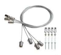 CWOQOCW Kit di staffe di montaggio a soffitto regolabili con cavo in acciaio da 1 m per sistema di sospensione a pannello a infrarossi, confezione da 4