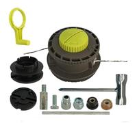 CWOQOCW Kit testa decespugliatore per modelli ad albero diritto compatibile con RY15526 RY15527 RY15529 nero verde parti in plastica