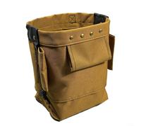CWOQOCW Marsupio professionale per attrezzi in tessuto Oxford 1200D, rinforzo in pelle resistente, organizer multitasche da 5 litri con cintura per commercianti, cachi, 16 x 14 x 215 cm (senza cintura