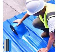 CWOQOCW Nastro adesivo per tetto a parete, impermeabile e non facile da invecchiare, proprietà di isolamento termico (blu, 20 cm x 5 m)