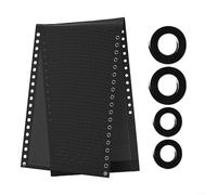 CWOQOCW Panno di ricambio per sedia reclinabile da esterni, 160 x 52 cm, in tessuto, con lacci (nero)