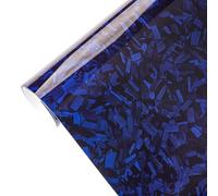 CWOQOCW Pellicola autoadesiva in vinile al carbonio forgiato, 150 x 30 cm, con canale, per modifica interna dell'auto, kit di applicazione a bolle per mobili, colore blu