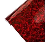 CWOQOCW Pellicola autoadesiva in vinile al carbonio forgiato, 150 x 30 cm, con canale per modifica interna auto, kit di applicazione a bolle d'aria (rosso)