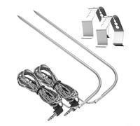 CWOQOCW Per Traeger Grills Pellet Grill PT1000 Set di sonda di temperatura per carne con struttura in acciaio inox termometro digitale per barbecue confezione da 2