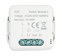 CWOQOCW per zigbee Modulo Interruttore Intelligente Per Tuya App 230 V Nessun Conduttore Neutro Necessario Telecomando Raggruppamento Timer ABS Bianco 392MM (1CH)