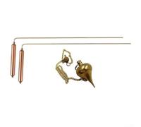 CWOQOCW Rame Divining Rod Metal Detecting Tool Set Con Pendolo Per Acqua Oro Metal Detection 13.4 Pollice Lunghezza (B)