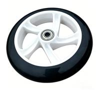 CWOQOCW Ruota silenziosa per scooter con cuscinetti 608, struttura in poliuretano e polipropilene, per passeggino, carrello sedia a rotelle, asse da 8 mm, rotolo liscio a basso rumore su superfici