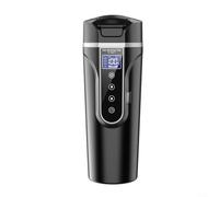 CWOQOCW Scaldabagno elettrico portatile per auto, 75 W, tazza di ebollizione rapida da 500 ml, controllo digitale della temperatura in acciaio 304, a prova di perdite, 12 V 24 V, per uso in autobus e