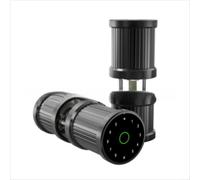 CWOQOCW Serratura per porta con impronte digitali con accesso intelligente senza chiave, app e password, corpo in alluminio, alimentazione ricaricabile USB, argento (nero)
