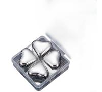CWOQOCW Set di cubetti di ghiaccio riutilizzabili in acciaio inox a forma | Acciaio 304, design a forma di cuore, riutilizzabile infinite volte, nessuna diluizione dell'acqua, mantiene le bevande