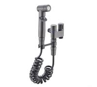CWOQOCW Spruzzatore per bidet e WC, doppia valvola di controllo 1-in-2-out, in ottone, rubinetto per lavatrice con valvola in ceramica, accessorio per doccia (grigio grigio)