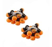 CWOQOCW Stringa di luci a forma di zucca di Halloween, 1,5 m, con 10 lampadine, alimentate a batteria, per interni ed esterni, decorazione spettrale per feste (2)