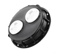 CWOQOCW Tappo per serbatoio IBC, coperchio ventilato per serbatoio dell'acqua IBC, copertura in plastica nera da 163 mm con doppi fori di ventilazione per serbatoio di pioggia da 1000 l, acquario e