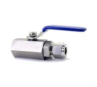 CWOQOCW Valvola industriale della conduttura dell'acciaio inossidabile di controllo manuale G1/4 304 della valvola a sfera con la gamma di temperature da -29 a 120°C per controllo medio (G1/4-Φ8)