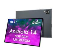 CWOWDEFU Tablet con slot per scheda SIM, tablet da 10 pollici, 4G LTE e telefono (Make Calls), Android 14,8 GB RAM, 128 GB ROM (TF up to 1TB), GSM Unlocked, Phablet, 6000 mAh, GPS, Octa-Core (grigio)