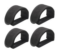 CWPFVQA 2 Paia di Cinghie per Pedali per Bicicletta, Cinghie per Pedali per Bicicletta Antiscivolo, Cinghie per Pedali per Bicicletta, Cinghie per Pedali Regolabili, Accessori per Biciclette (Nero)