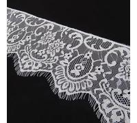CWPFVQA 2 Pezzi di Pizzo, Decorazione con Nastro di Pizzo, Tessuto di Pizzo Cavo, Decorazione di Pizzo Bianco, Accessori in Pizzo per Abbigliamento, Nastro Decorativo