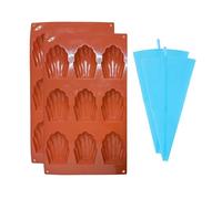 CWPFVQA 2 stampi in silicone e 2 sac à poche, stampi per biscotti, tortiere, utensili da forno, accessori da cucina