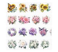 CWPFVQA 4 rotoli di nastro per fiori, adesivi trasparenti per scrapbooking, nastro decorativo per album fotografici