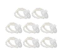 CWPFVQA 8 Pezzi Bracciale di Perle, Bracciale Elastico di Perle, Corsage Nuziale per Donne, Bracciale Corsage da Polso, Bracciale Corsage, Bracciale Fiori Secchi, Fiore Polso Nuziale