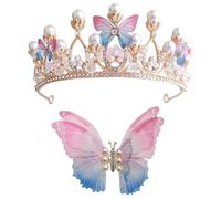 CWPFVQA Accessori Per Capelli Con Corona Di Farfalle Da 1 Pezzo, Forcina Per Capelli Con Farfalla Danzante Da 1 Pezzo, Design Scintillante Ed Elegante, Forcina Carina Per Bambini