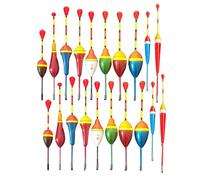 CWPFVQA Boe da Pesca da 20 Pezzi, Galleggianti Grezzi per La Pesca, Accessori per La Pesca All'Aperto, Set di Attrezzi da Pesca, Set di Attrezzatura da Pesca, Galleggianti per Crucian