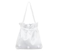 CWPFVQA Borsa da Sposa in Raso da 1 Pezzo, Borsa da Sposa da Sposa, Accessori da Sposa, Borsa da Sposa Moderna, Borsa da Sposa Bianca