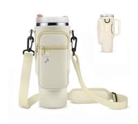 CWPFVQA Borsa per Bottiglia d'Acqua con Tracolla da 1 Pezzo, Borsa per Bottiglia d'Acqua con Tasca per Telefono, Borsa per Bottiglia d'Acqua Portatile, Viaggi Ed Escursioni (Colore Albicocca)