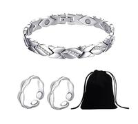 CWPFVQA Bracciale Magnetico 1 Pezzo, 2 Anelli Aperti, Custodia da 1 Pezzo, Braccialetto Irregolare, Braccialetto Regolabile, Braccialetto Magnetico alla Moda, Gioielli Magnetici da Donna