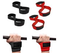 CWPFVQA Braccialetti Fitness 4 Pezzi, Cinghie Antiscivolo per Sollevamento Pesi Fitness, Cinghie per Esercizi Figura 8, Cinghie per Spalle Figura 8, Cinghie per Potenziamento Fitness