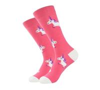 CWPFVQA Calzini Unicorno Rosa da 1 Pezzo, da Donna, Creativi
