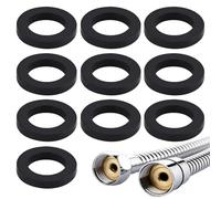 CWPFVQA Confezione da 10 Guarnizioni per Tubi Doccia, Gomma Nero, 19mm x 11mm x 3mm, 10 Pezzi