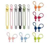 CWPFVQA Confezione da 12 Fascette per Cavi, Incluse 6 Fascette per Cavi, Fascette Colorate per Fissare I Cavi, Fascette per Cavi, Adatte per Organizzare Cuffie, Cavi Dati E Fili
