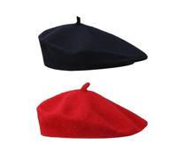 CWPFVQA Confezione da 2 Berretti da Donna, Berretti retrò Francesi, Berretti A Cupola, Versatili Cappelli da Pittore, Morbidi Cappelli Elastici, Adatti per L'Uso Quotidiano E Le Feste da Ballo