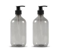 CWPFVQA Confezione da 2 Flaconi Pompa Vuoti da 500 Ml, Flaconi Dispenser per Prodotti per La Cura della Pelle, Flaconi Push per Liquidi, Accessori da Viaggio, Flaconi Dispenser Portatili