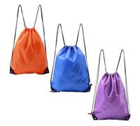 CWPFVQA Confezione da 3 Borse con Coulisse, Zaino con Coulisse Regolabile, Borsa da Nuoto Impermeabile, Borsa per Indumenti Fitness, Borsa da Viaggio, Borsa Sportiva con Coulisse di Grande capacità